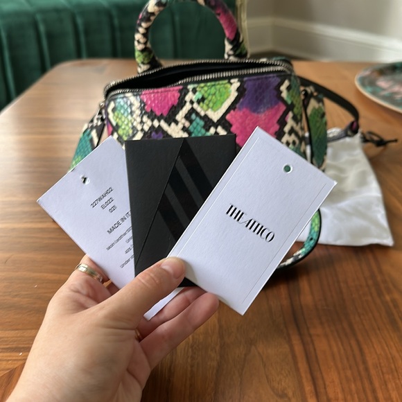 The Attico Black Mini Friday Bag Snakeskin Multicolor Belt Bag Crossbody - Picture 14 of 14